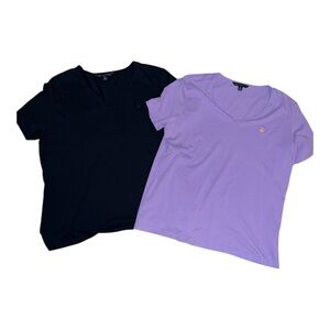 Brooks Brothers size XL Navy and Purple V-Neck T-Shirts